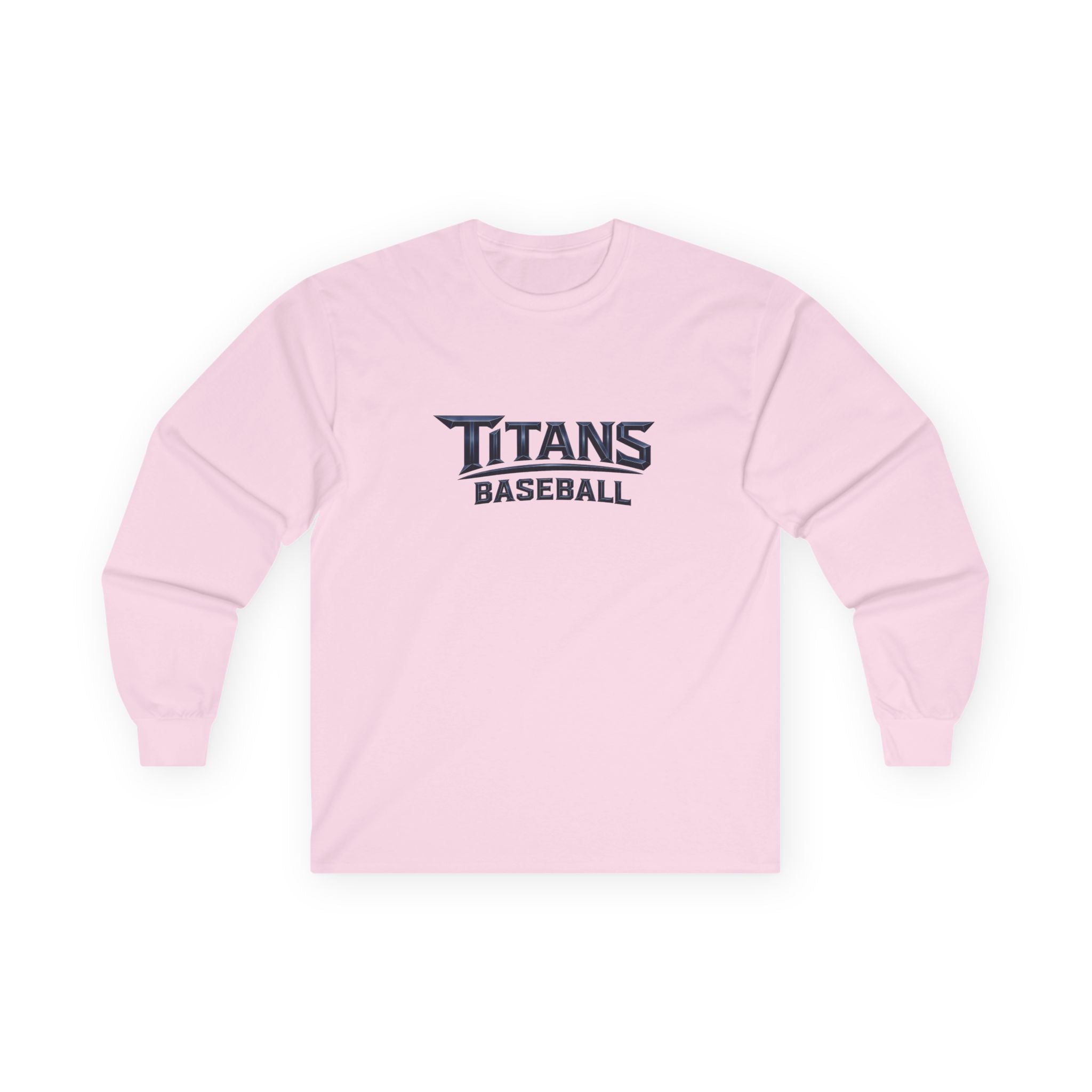 Titans Signature Long Sleeve Tee-Navy Logo