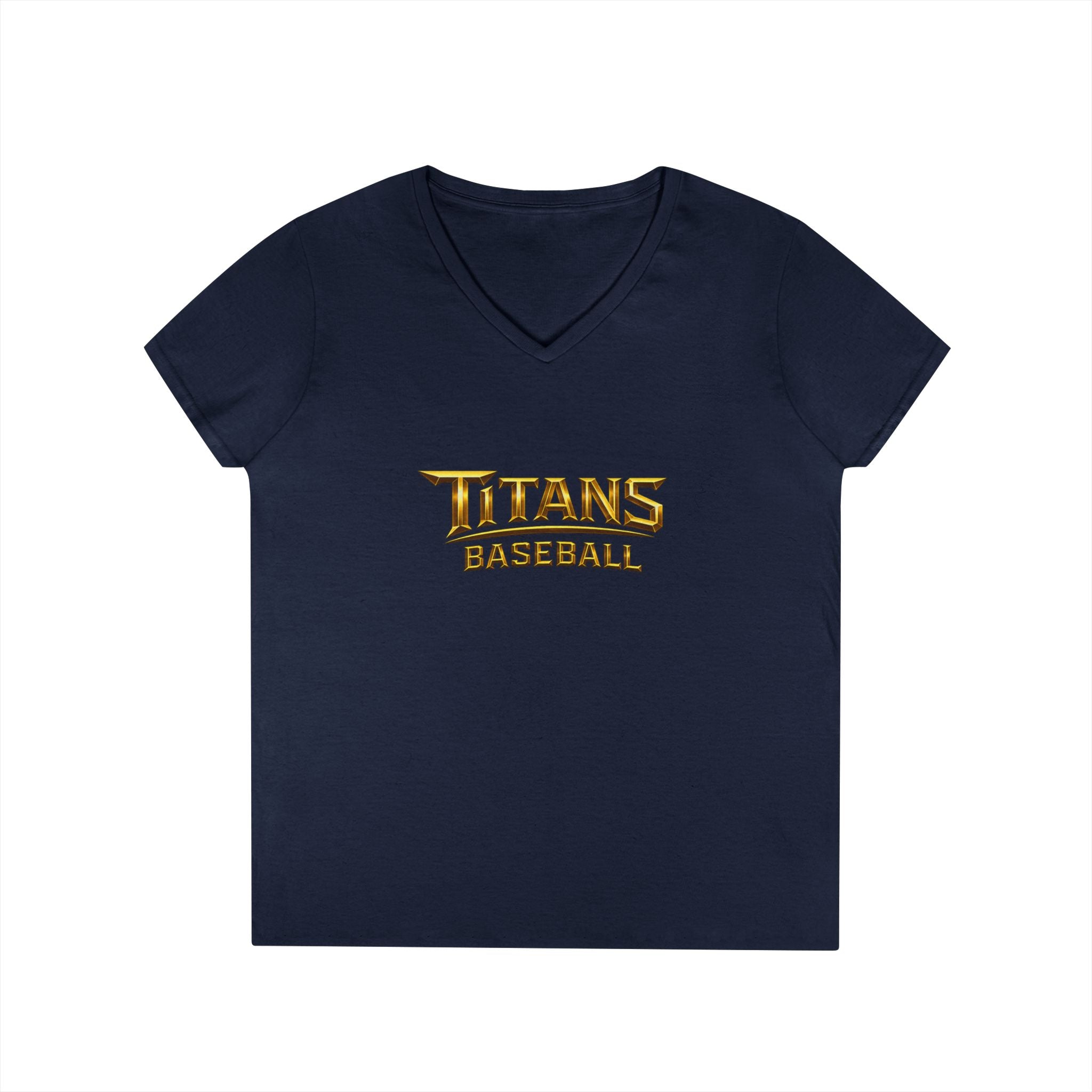 Titans Signature Ladies V-Neck Tee-Gold "Titans Mom" Fan Shirt