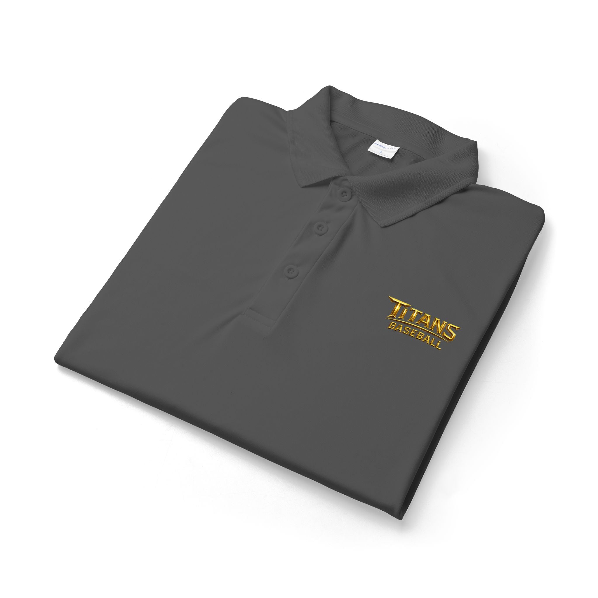 Titans Signature Men's Performance Polo-Gold Logo