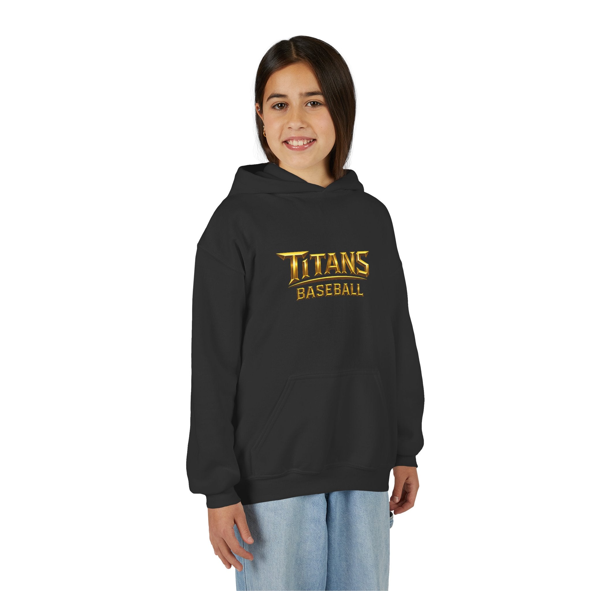 Titans Signature Youth Hoodie-Gold Logo