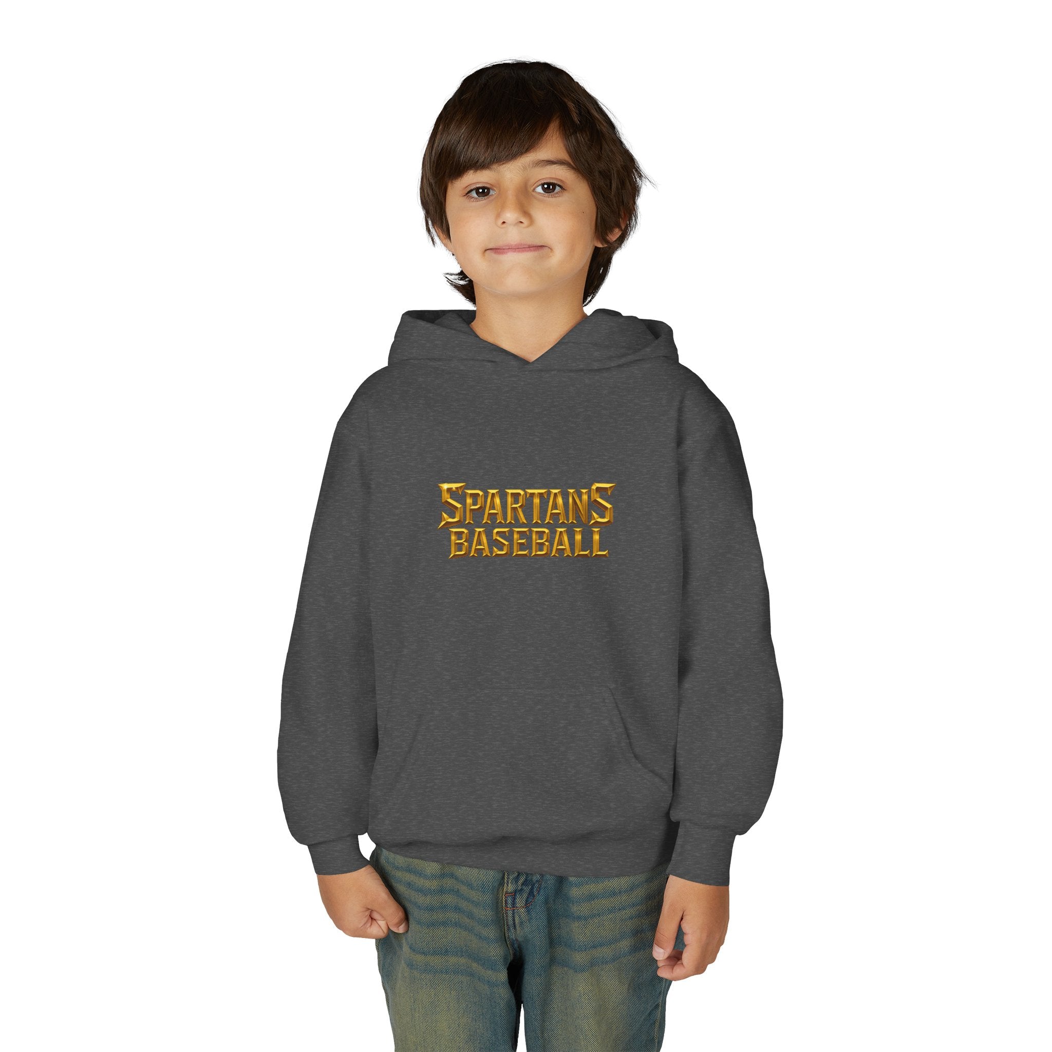 Spartans Signature Youth Hoodie-Gold Logo