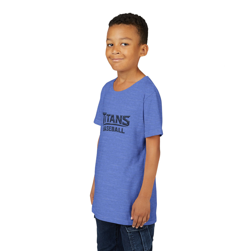 Titans Signature Youth Tee-Navy Logo "Command The Game"