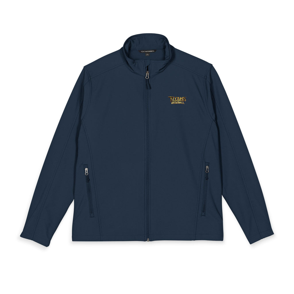 Titans Signature Embroidered Men's Soft Shell Jacket-Gold Logo