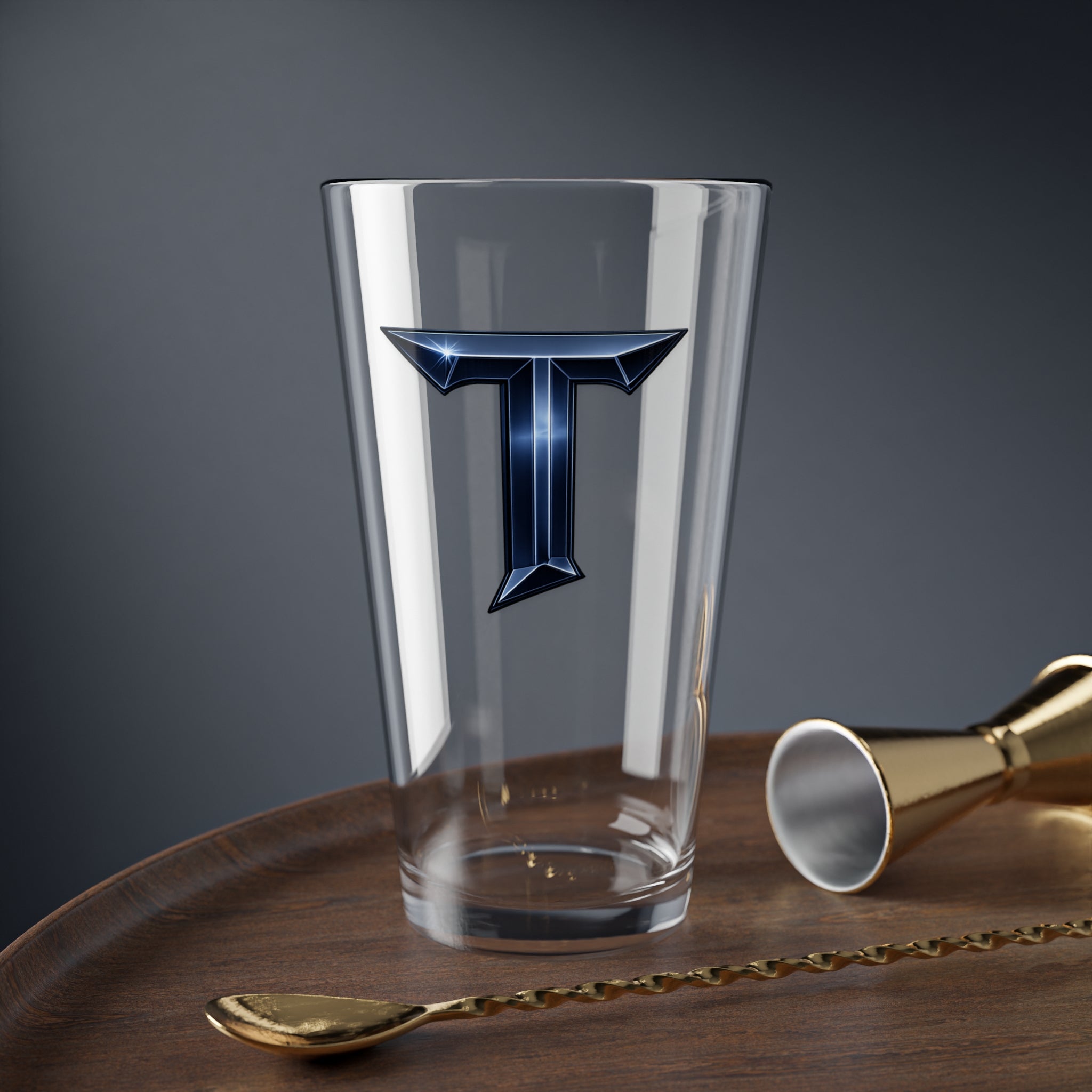 Titans Pint Glass-Navy T