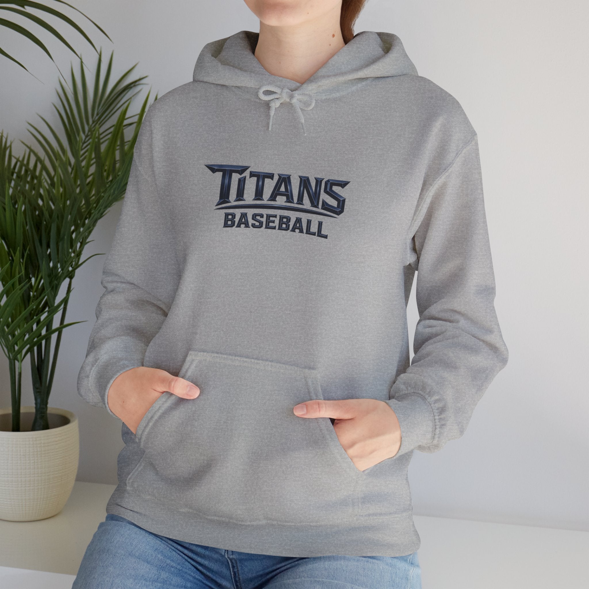 Titans Men's Signature Hoodie-Navy Logo