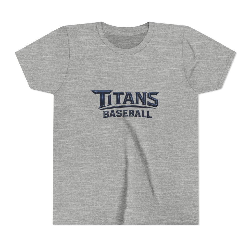 Titans Signature Youth Short Sleeve Tee-Navy Logo