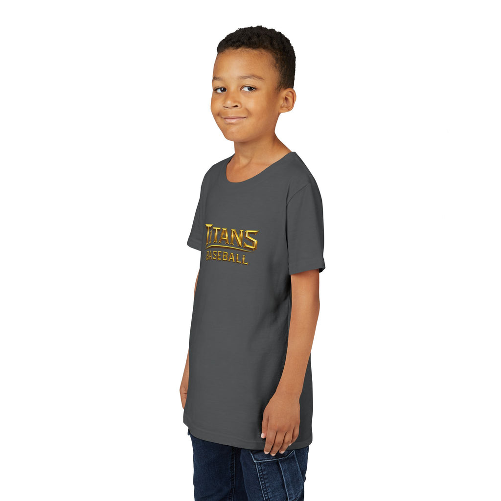 Titans Signature Youth Tee-Gold Logo "Command The Game"