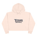 Titans Women's Signature Cropped Hoodie-Navy Logo