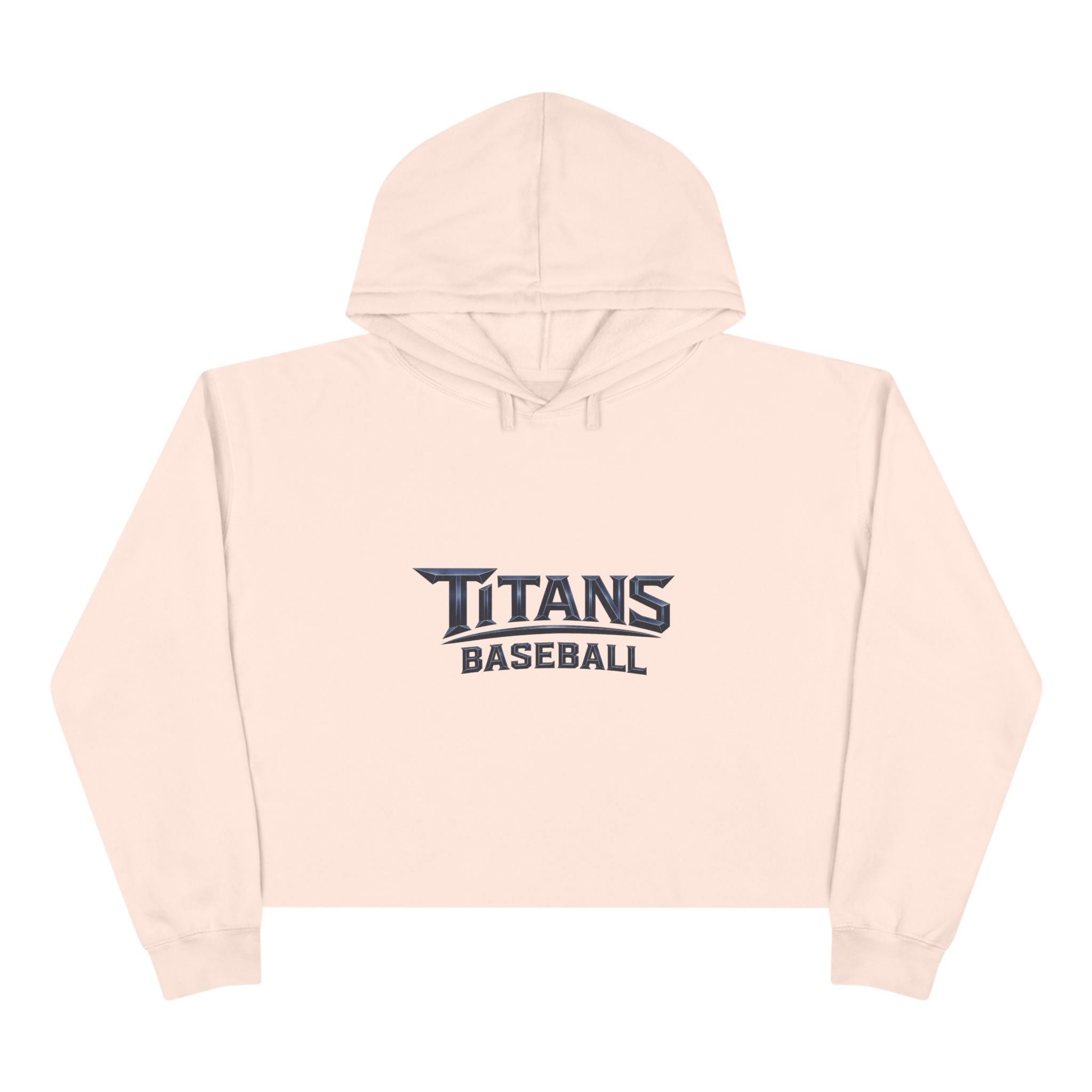 Titans Women's Signature Cropped Hoodie-Navy Logo