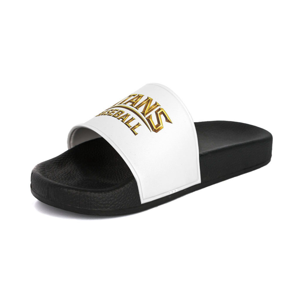 Titans Signature Men's Slide Sandals-Navy/Gold Logo