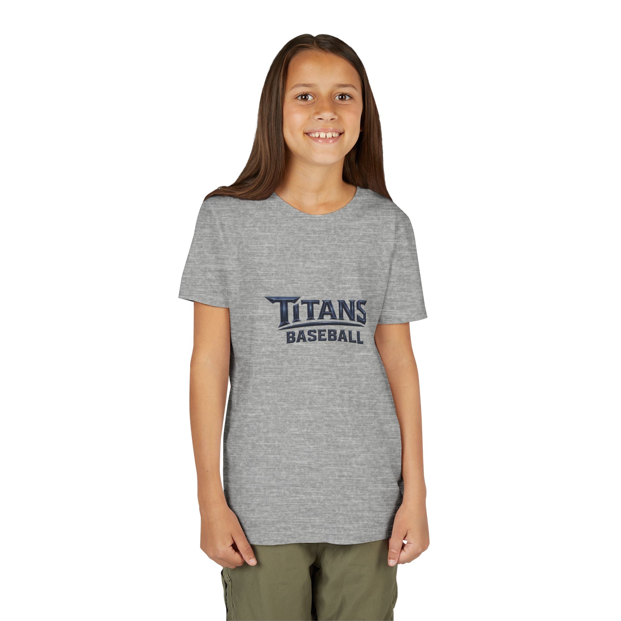 Titans Signature Youth Tee-Navy Logo
