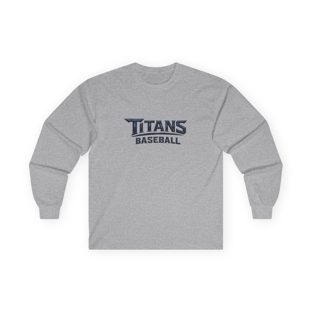 Titans Signature Long Sleeve Tee-Navy Logo