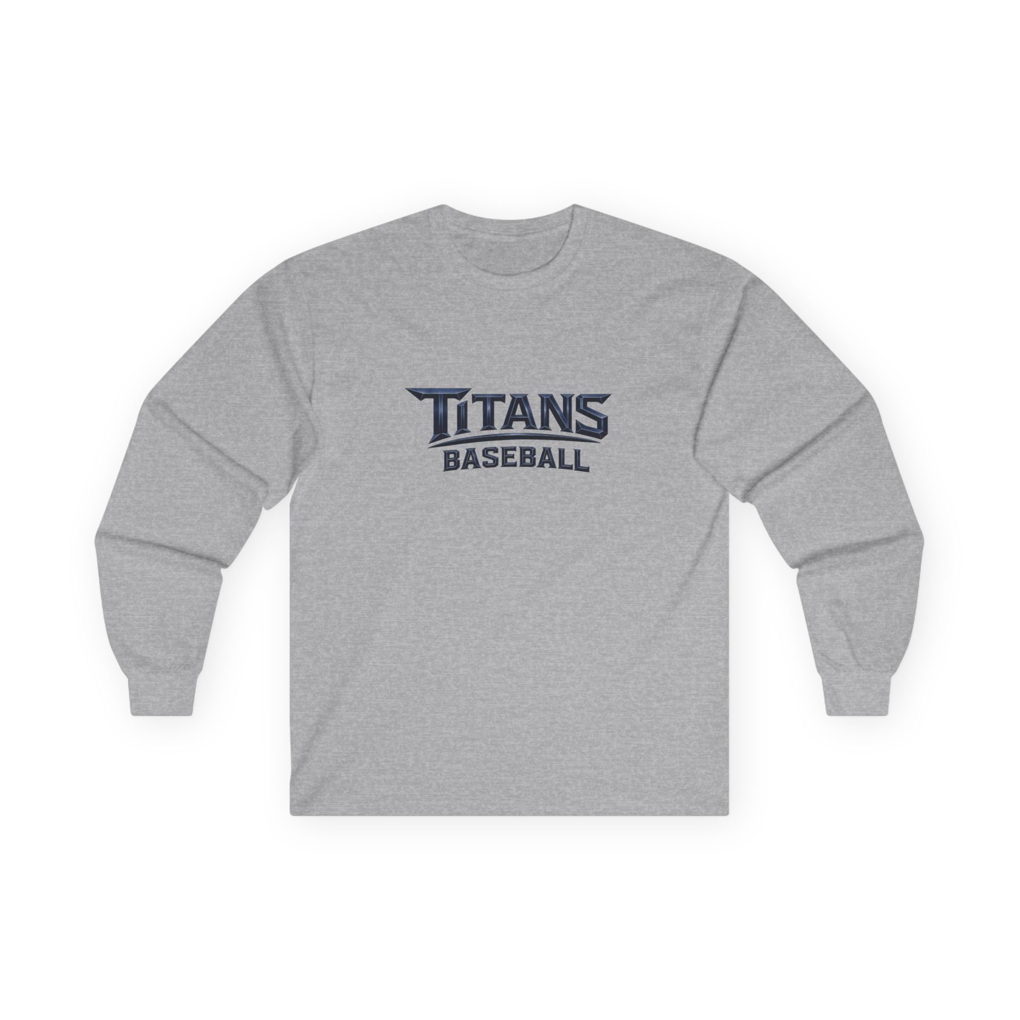 Titans Signature Long Sleeve Tee-Navy Logo