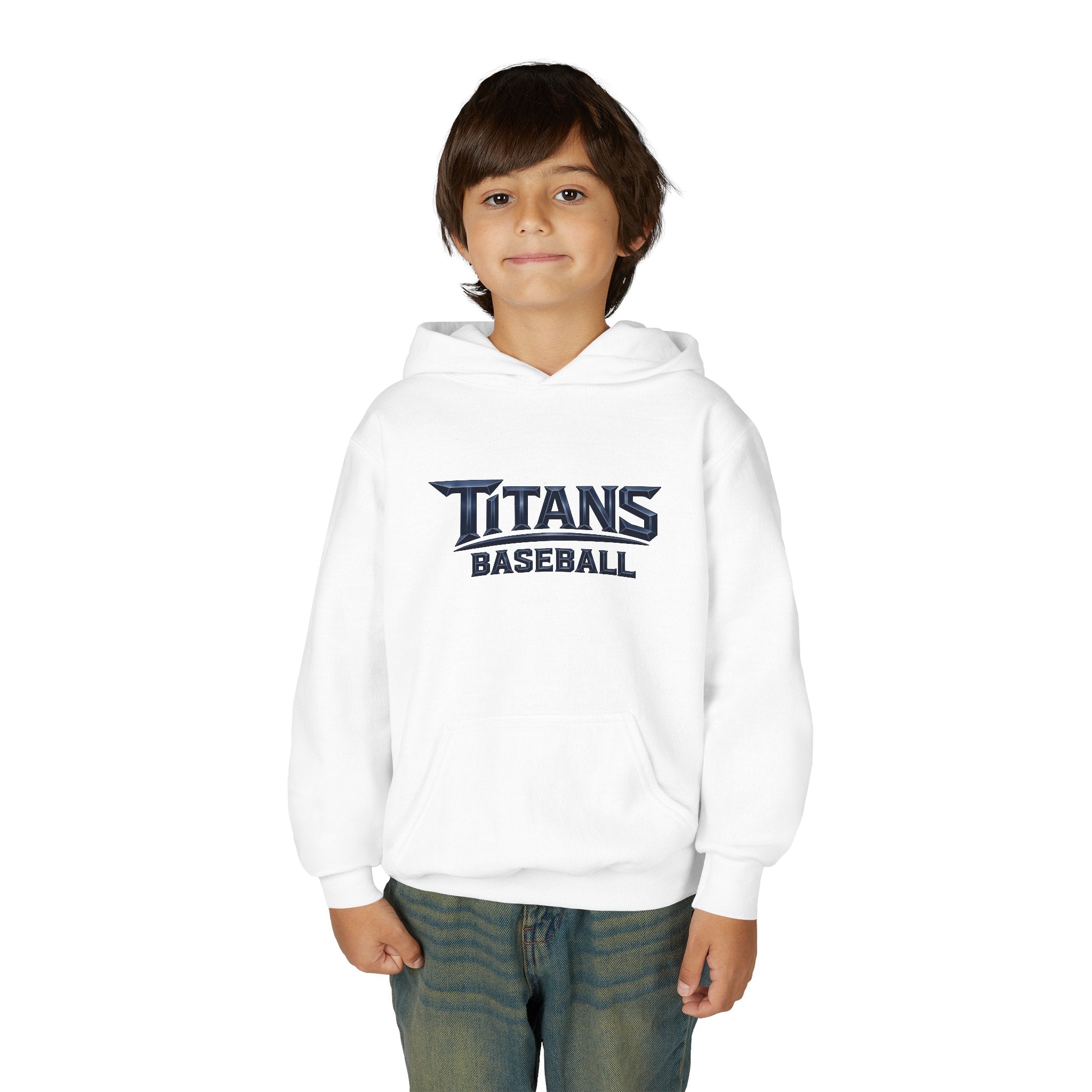 Titans Signature Youth Hoodie-Blue Logo
