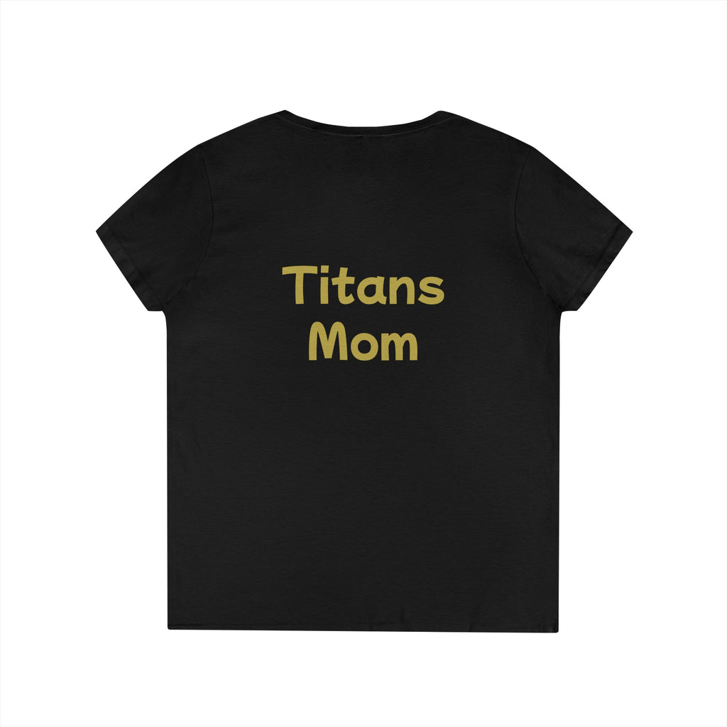 Titans Signature Ladies V-Neck Tee-Gold "Titans Mom" Fan Shirt