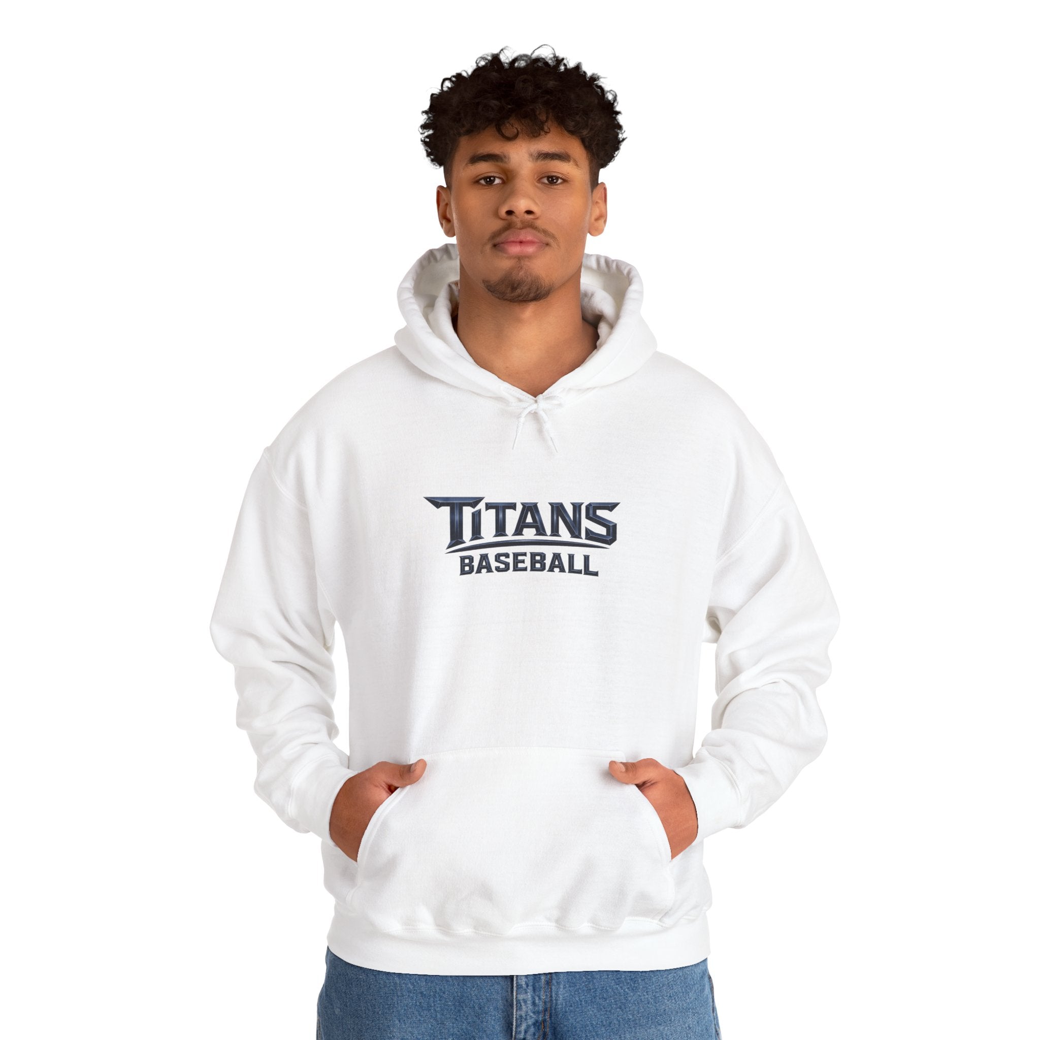 Titans Men's Signature Hoodie-Navy Logo