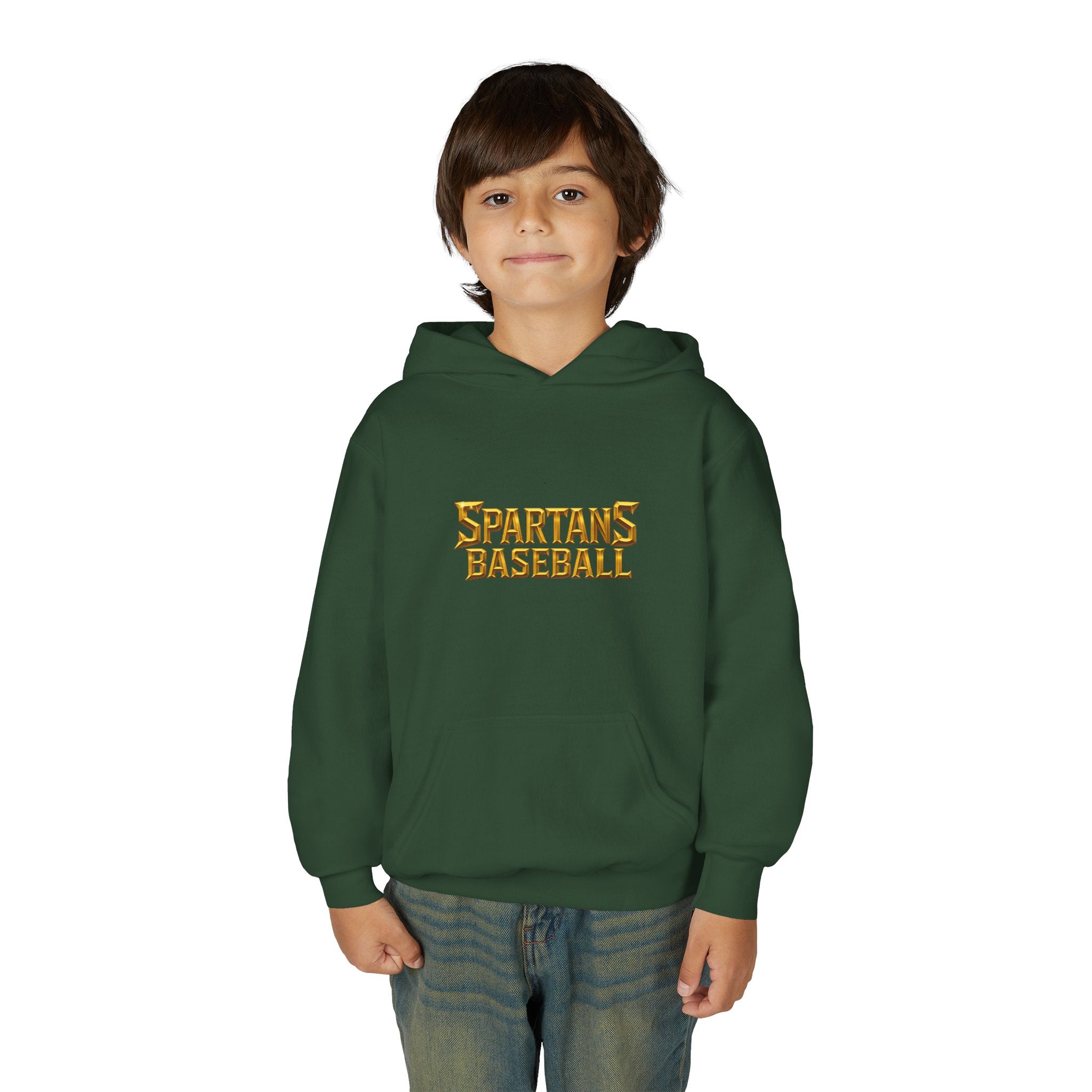 Spartans Signature Youth Hoodie-Gold Logo