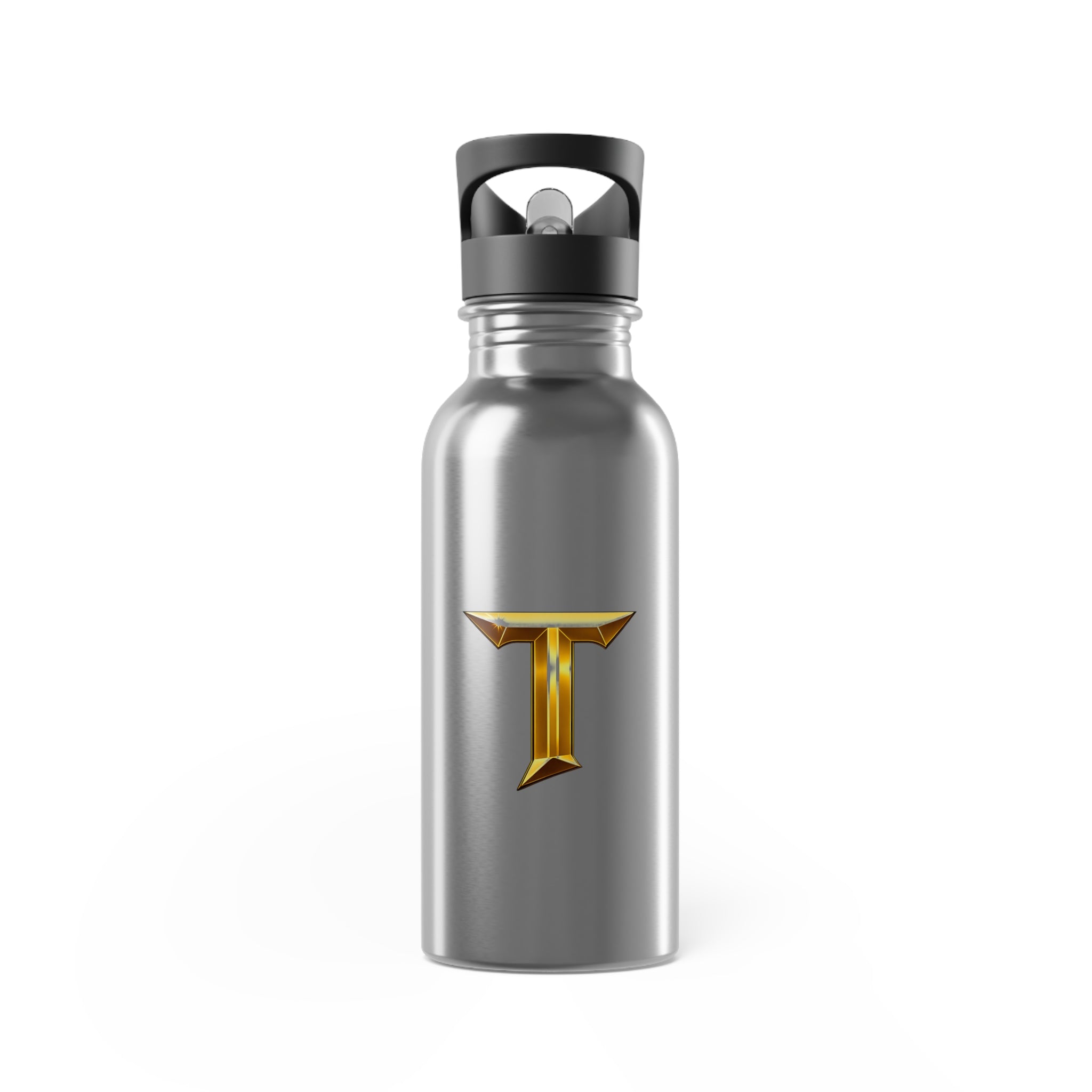 Titans Stainless Steel Water Bottle with Straw-Gold T