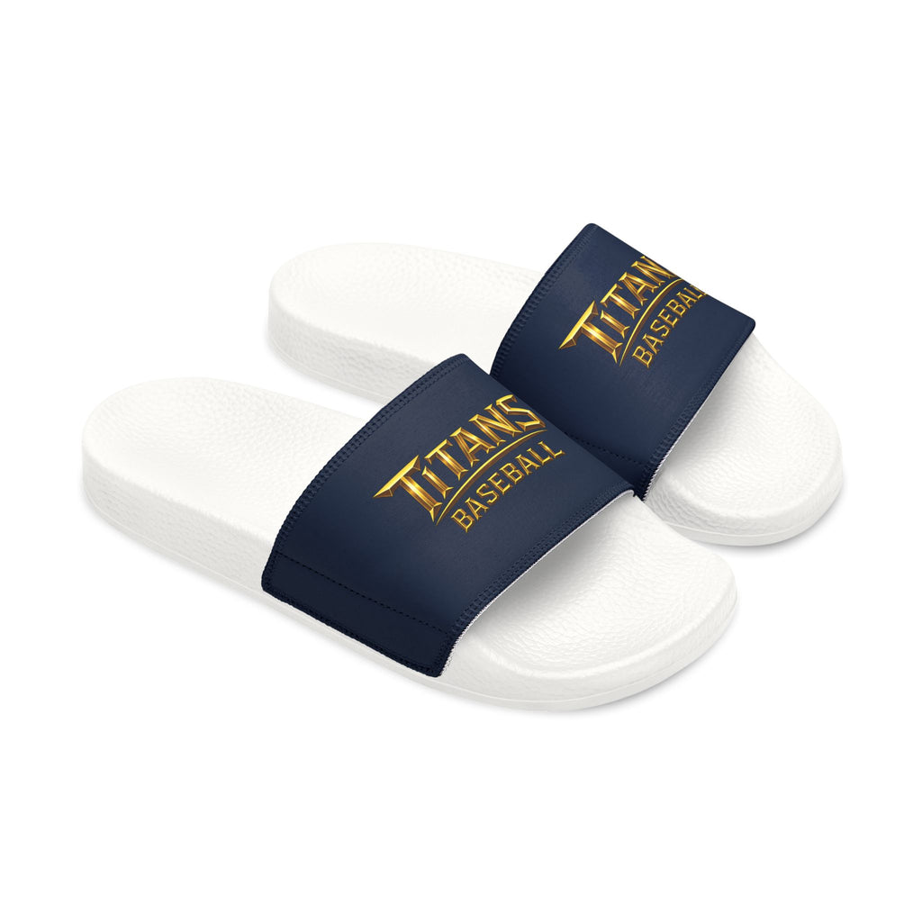 Titans Signature Youth Slide Sandals-Gold Logo