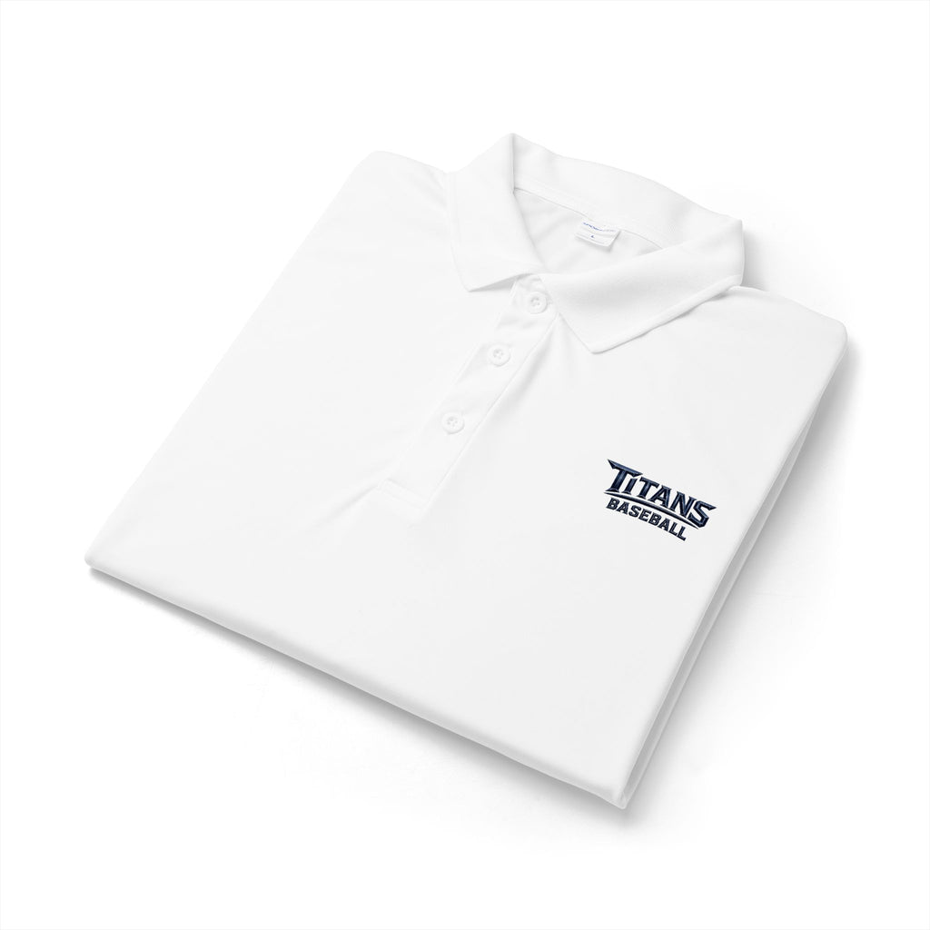 Titans Signature Men's Performance Polo-Navy Logo