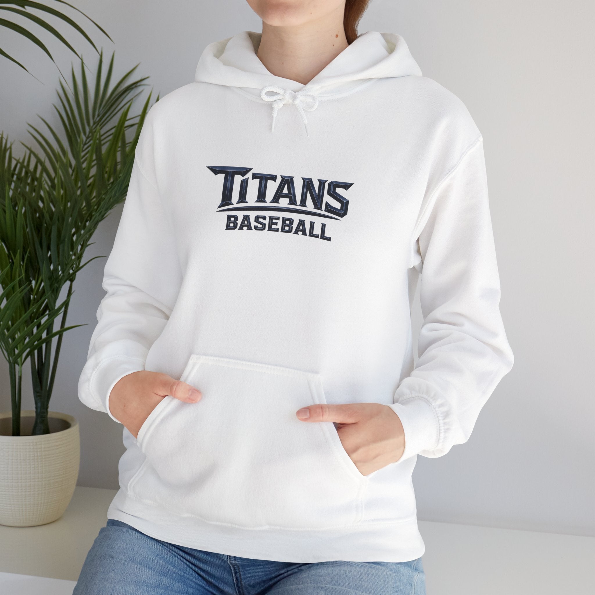 Titans Men's Signature Hoodie-Navy Logo