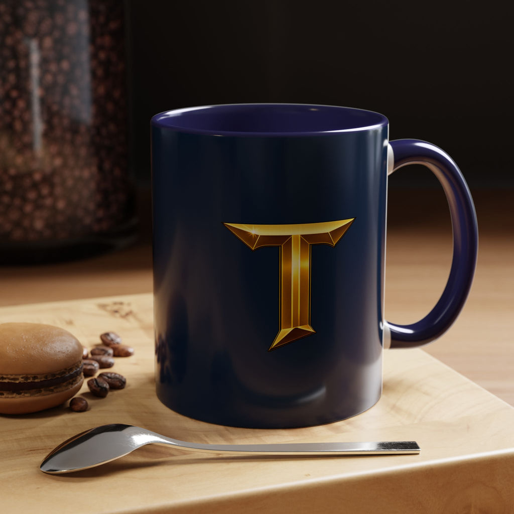 Titans Coffee Mug-Navy Gold T