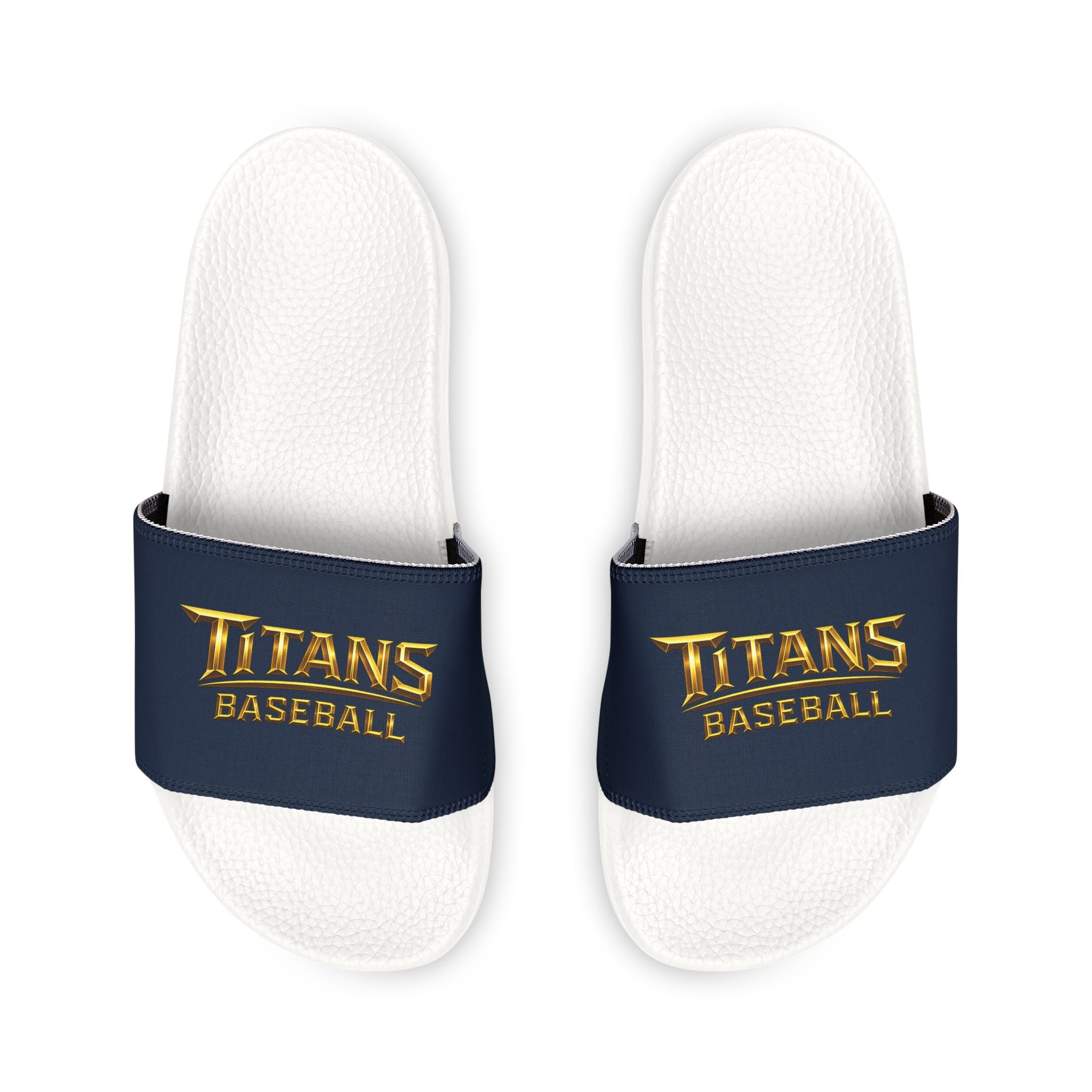 Titans Signature Youth Slide Sandals-Gold Logo