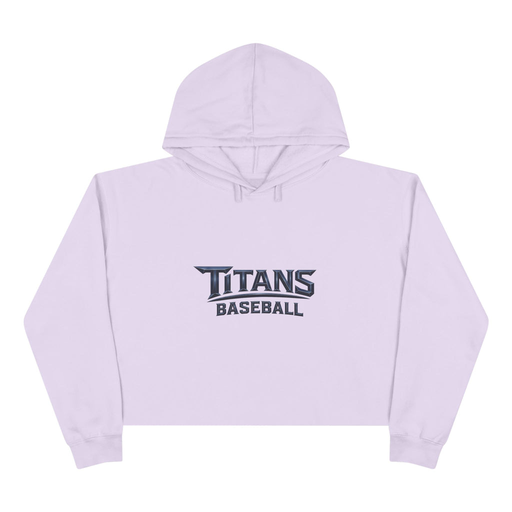 Titans Women's Signature Cropped Hoodie-Navy Logo
