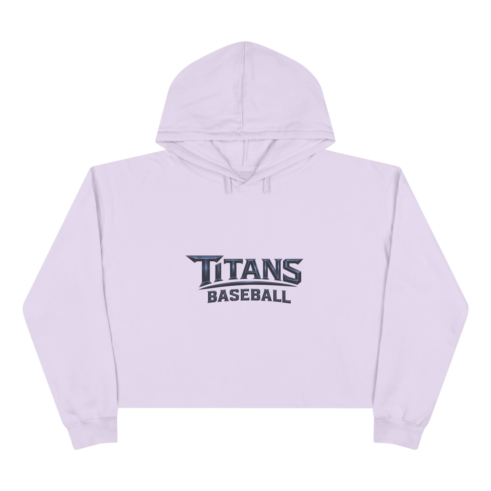 Titans Women's Signature Cropped Hoodie-Navy Logo