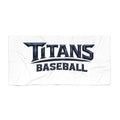 Titans Signature White Beach Towel-Navy Logo