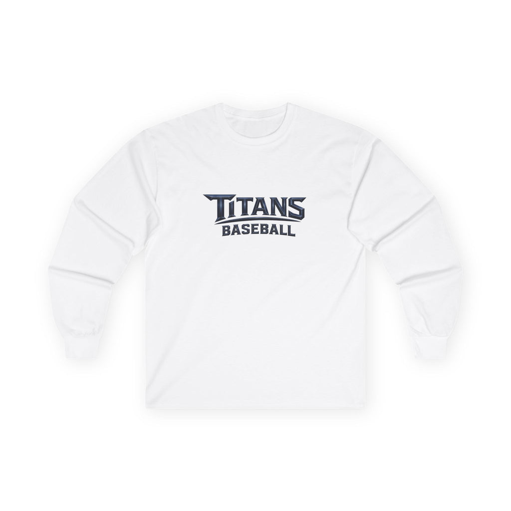 Titans Signature Long Sleeve Tee-Navy Logo