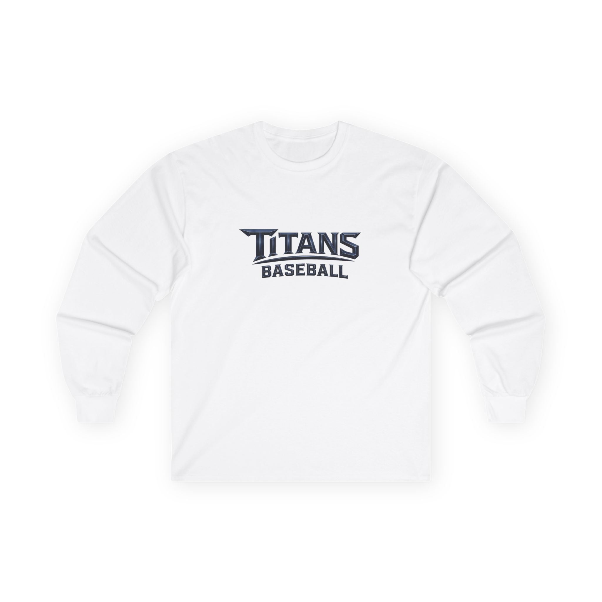 Titans Signature Long Sleeve Tee-Navy Logo