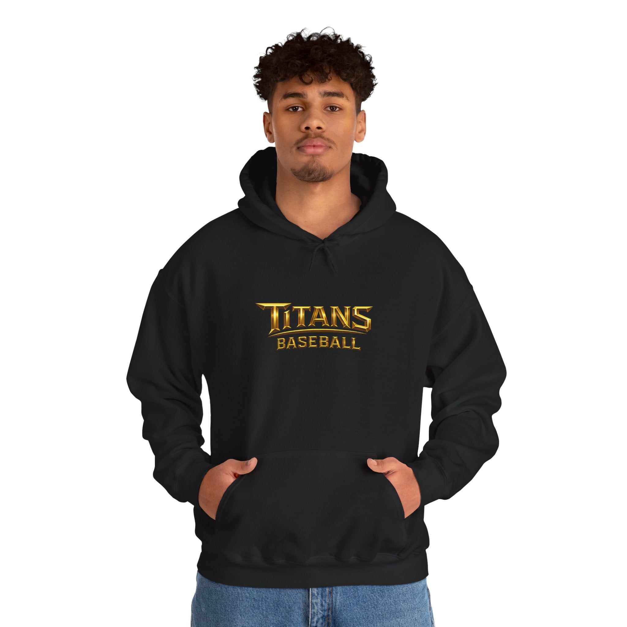 Titans Men's Signature Hoodie-Gold Logo