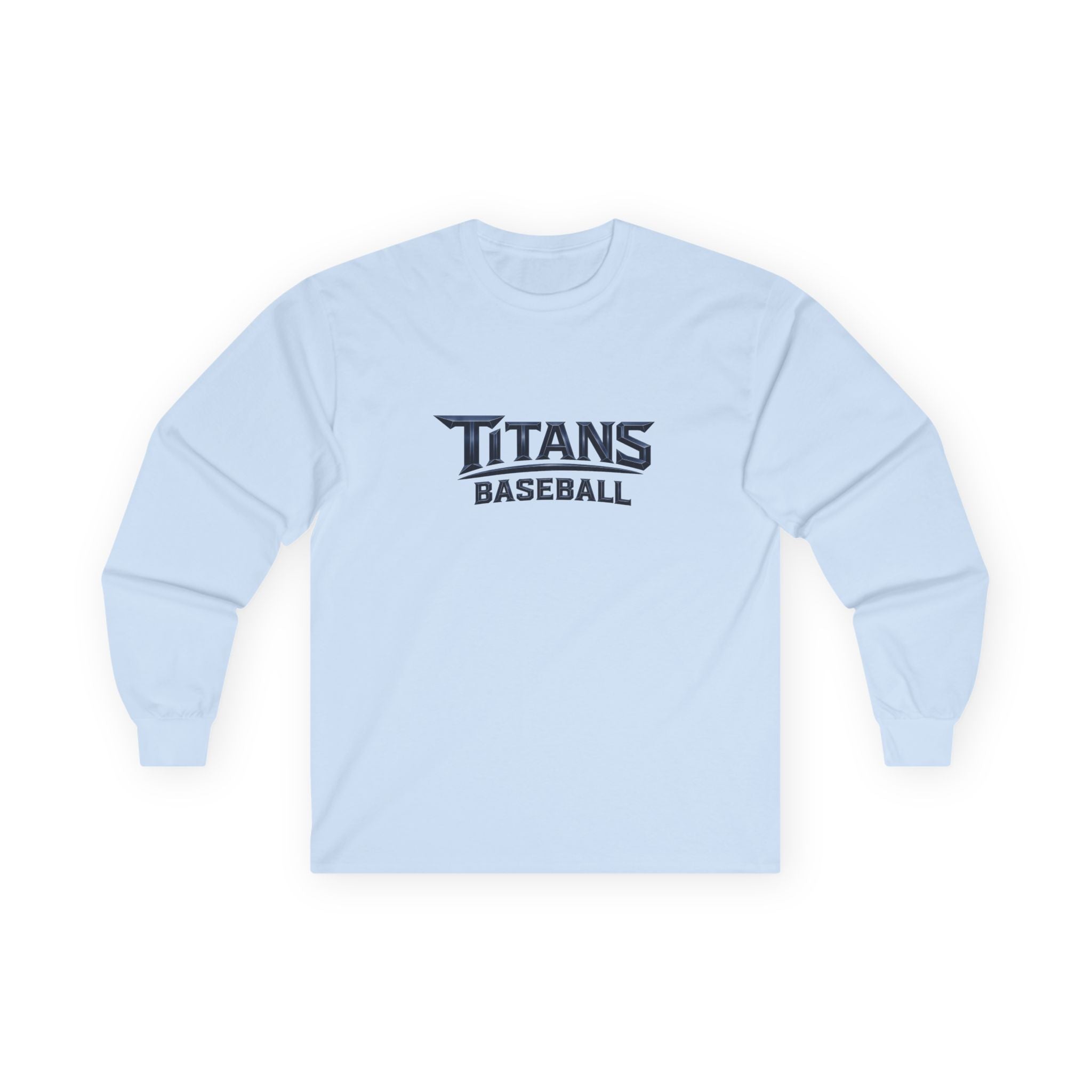 Titans Signature Long Sleeve Tee-Navy Logo