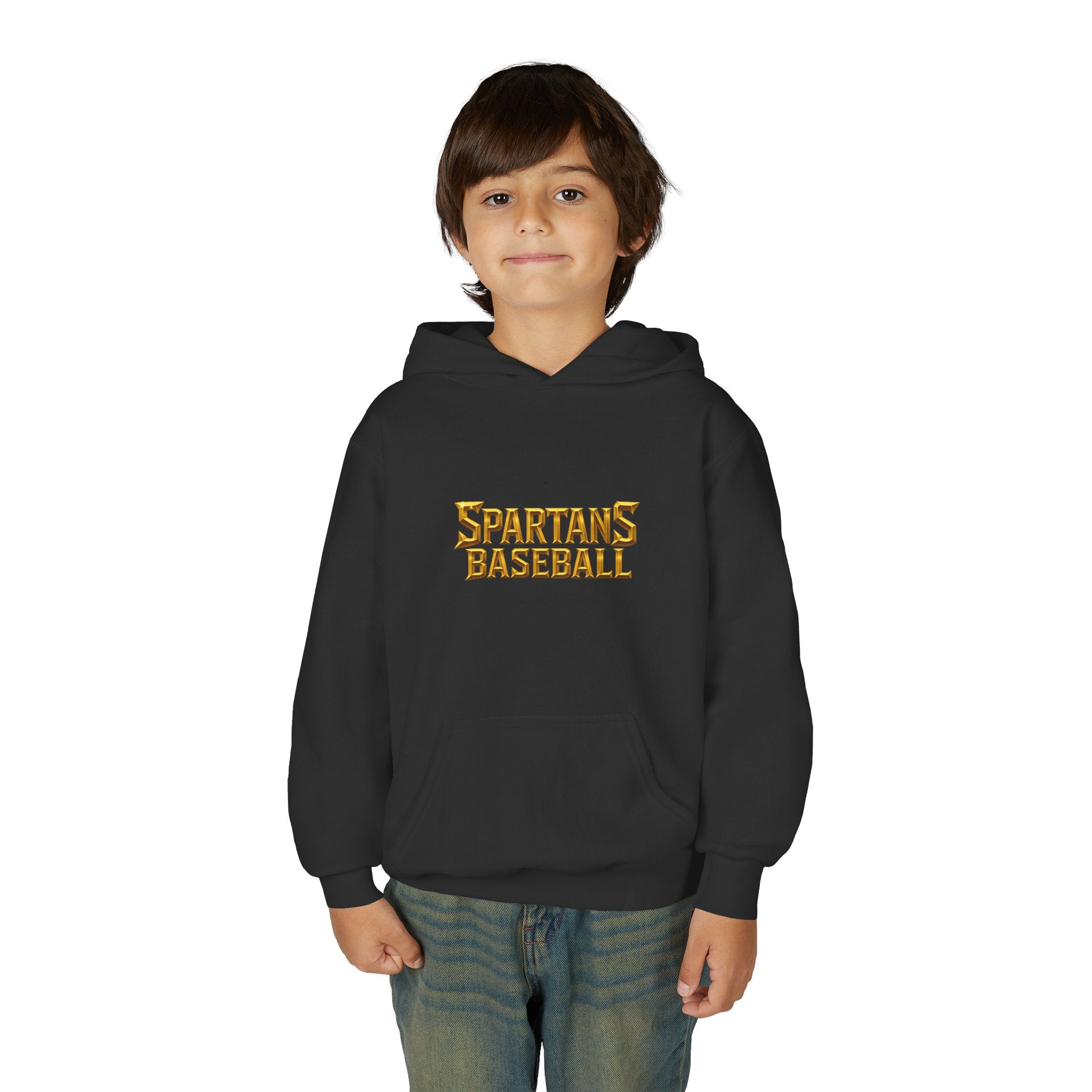 Spartans Signature Youth Hoodie-Gold Logo