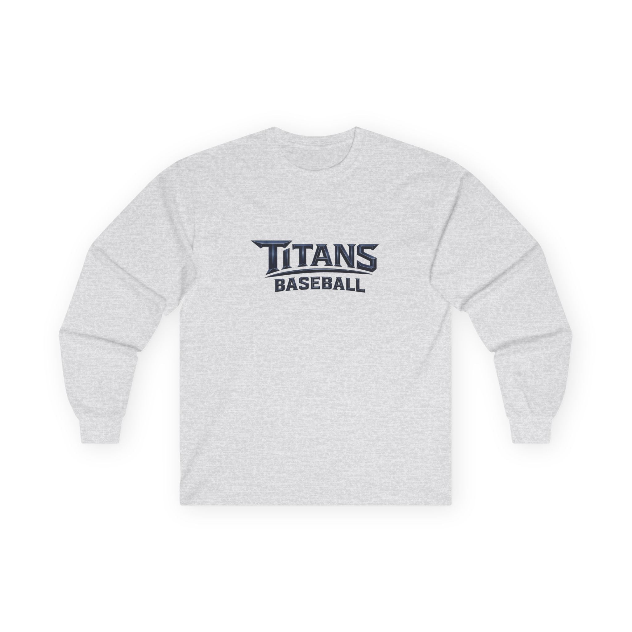 Titans Signature Long Sleeve Tee-Navy Logo