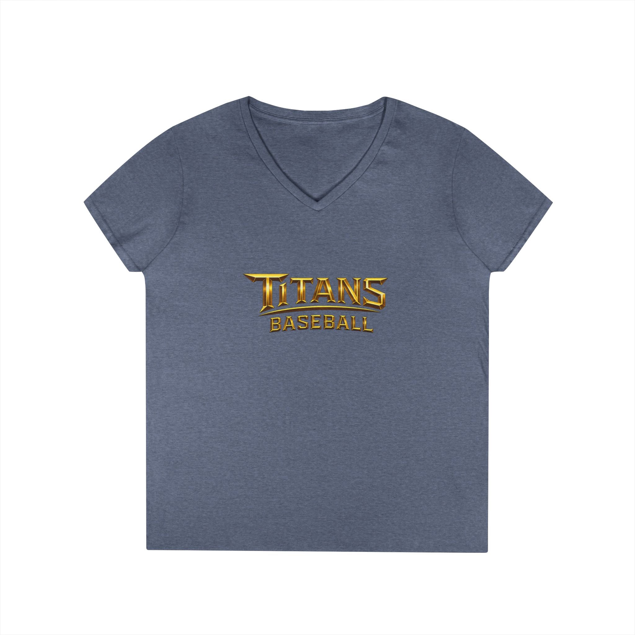 Titans Signature Ladies V-Neck Tee-Gold "Titans Mom" Fan Shirt
