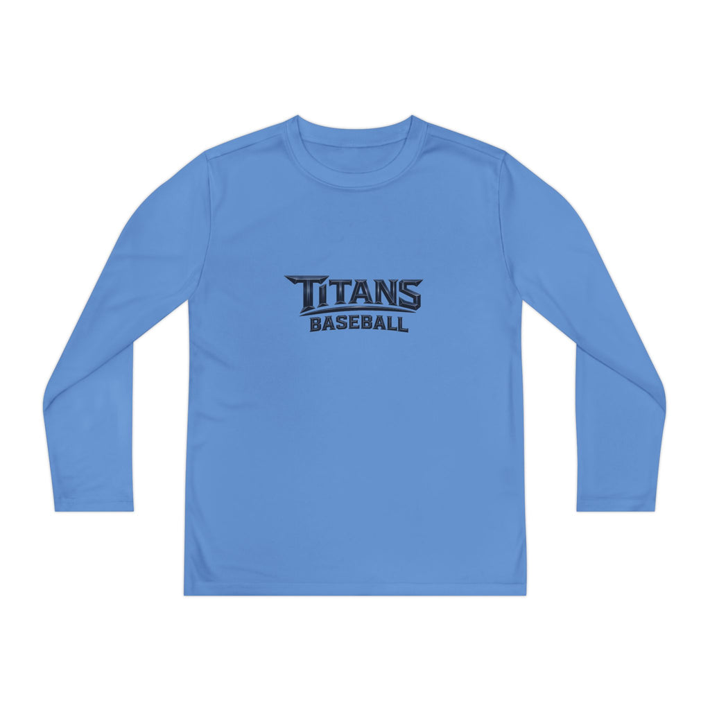 Titans Signature Youth Long Sleeve Tee - Navy Logo