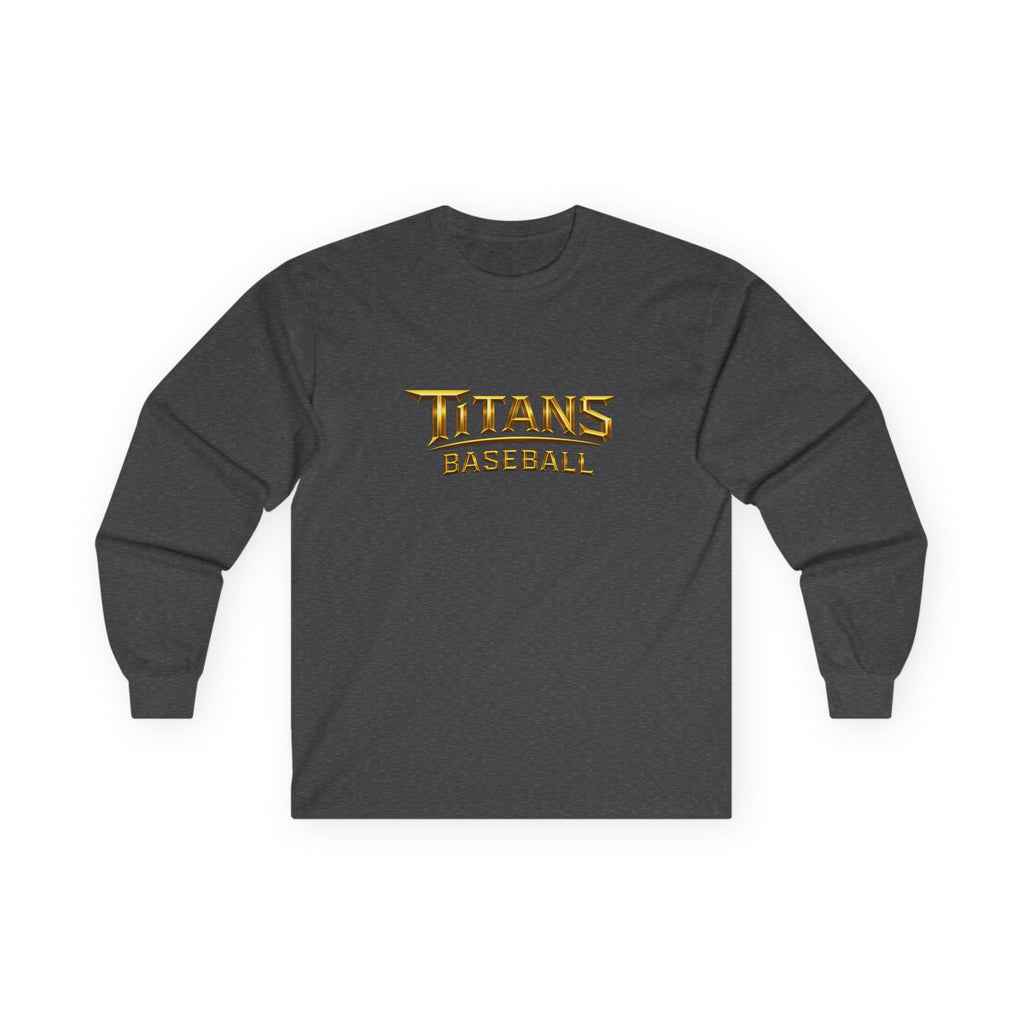 Titans Signature Men's Long Sleeve Tee-Gold Logo