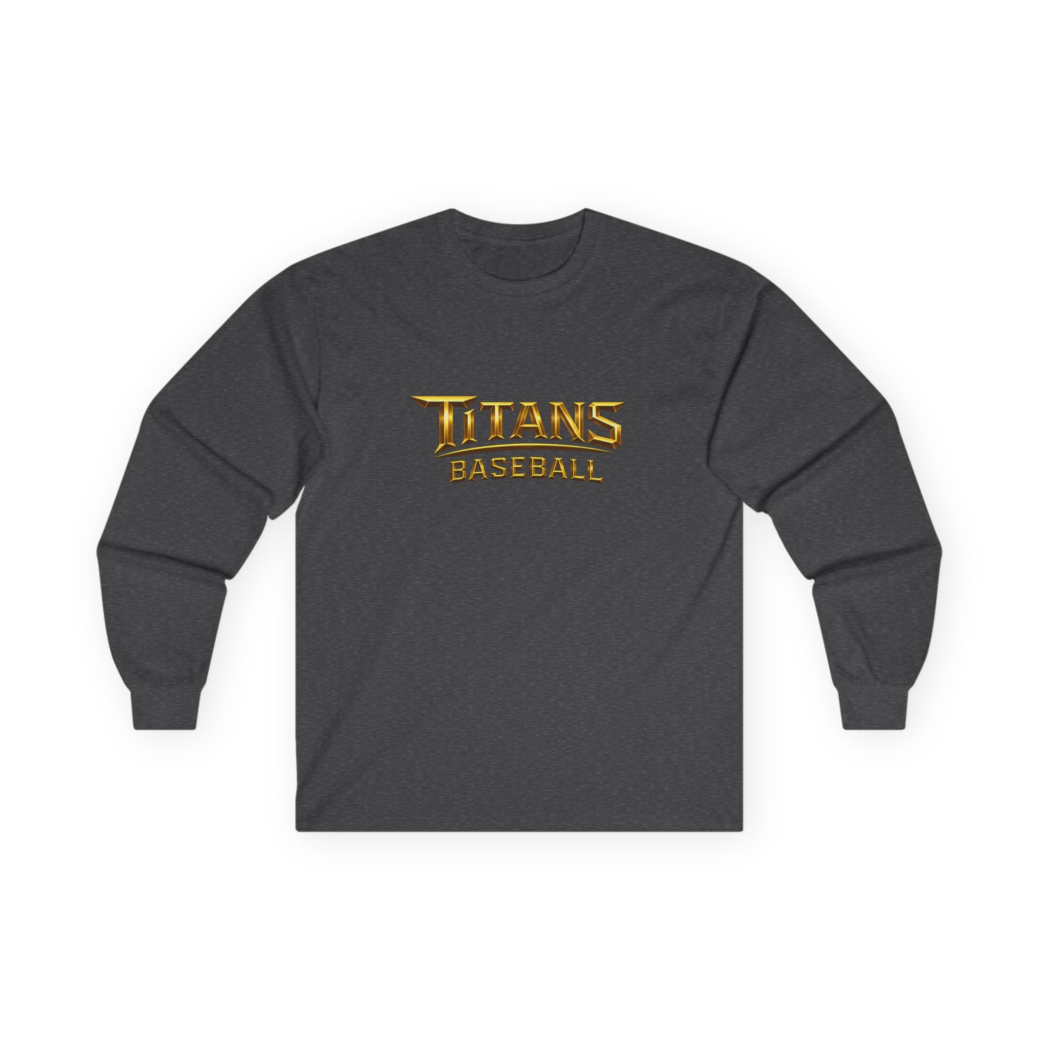 Titans Signature Men's Long Sleeve Tee-Gold Logo