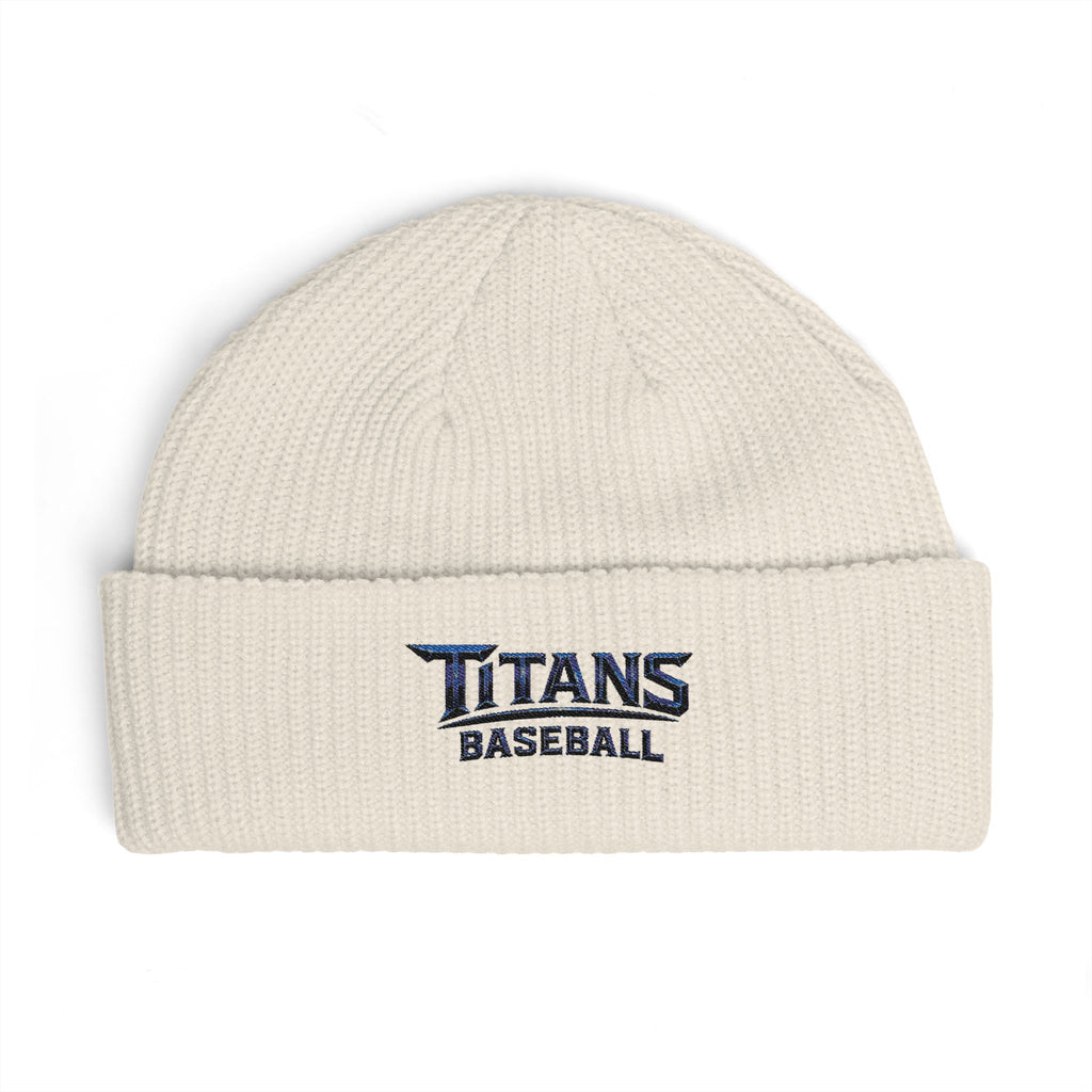 Titans Signature Cuff Beanie-Navy Logo