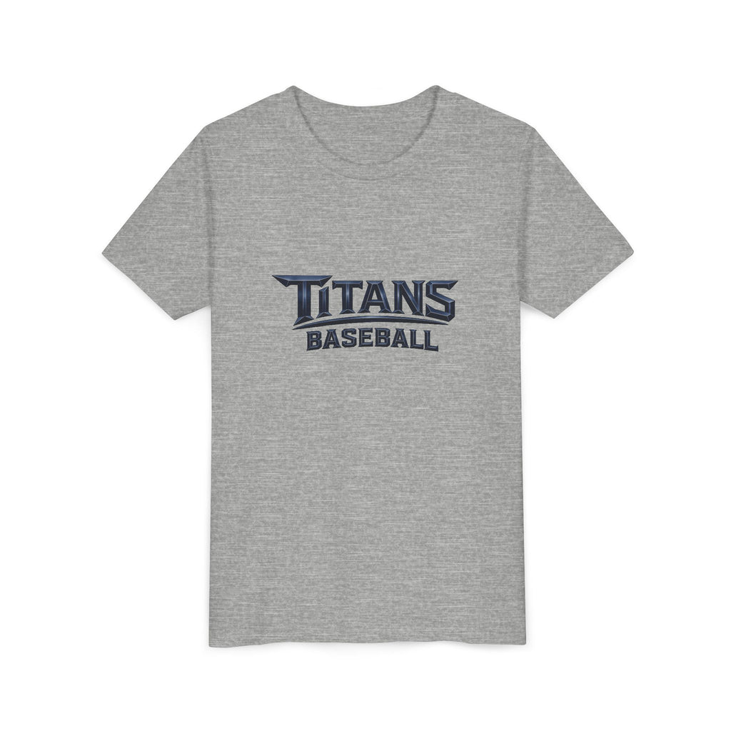 Titans Signature Youth Short Sleeve Tee-Navy Logo