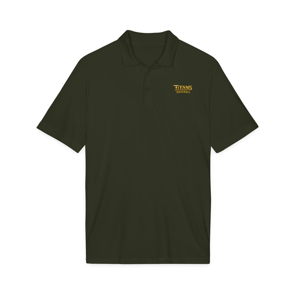 Titans Signature Men's Performance Polo-Gold Logo