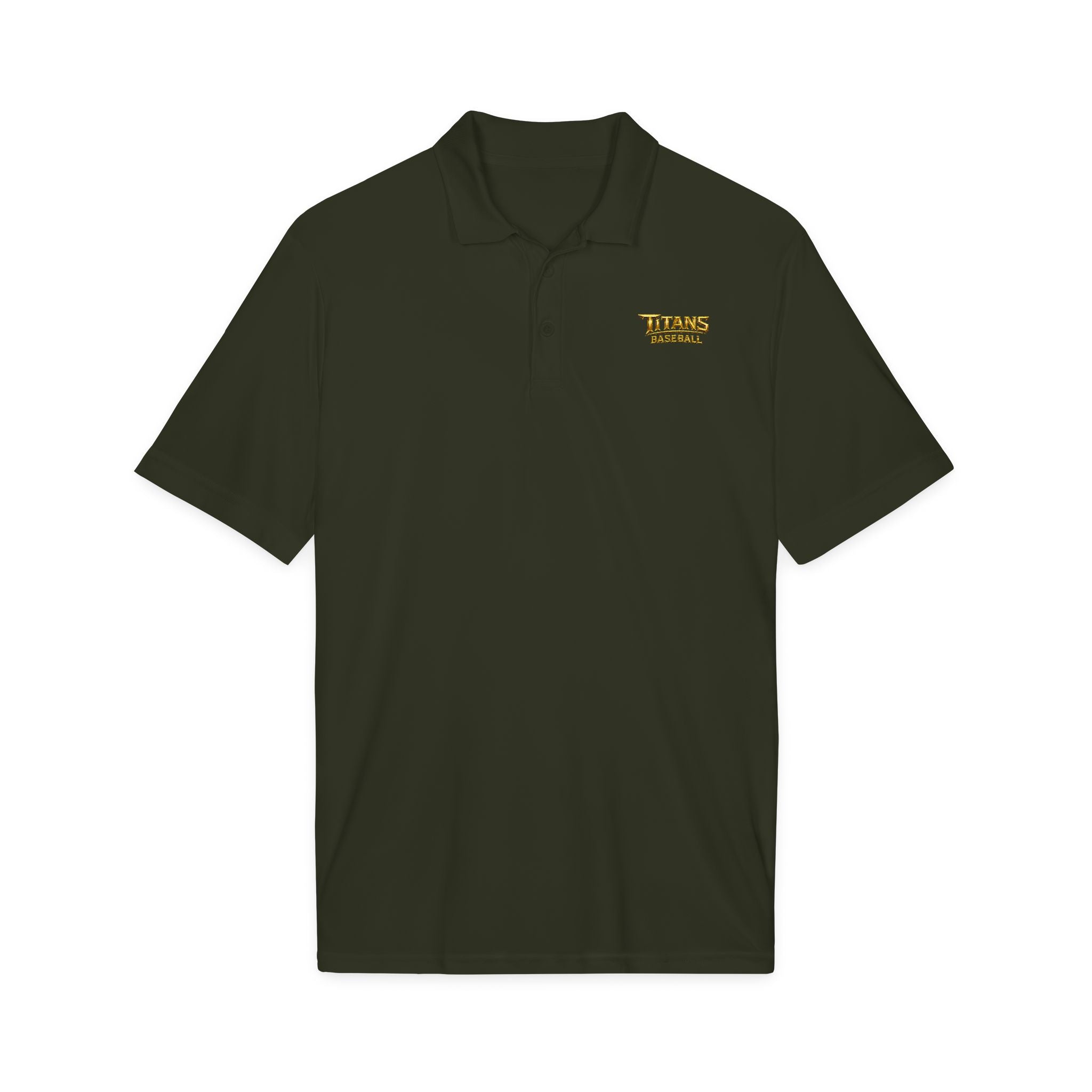 Titans Signature Men's Performance Polo-Gold Logo