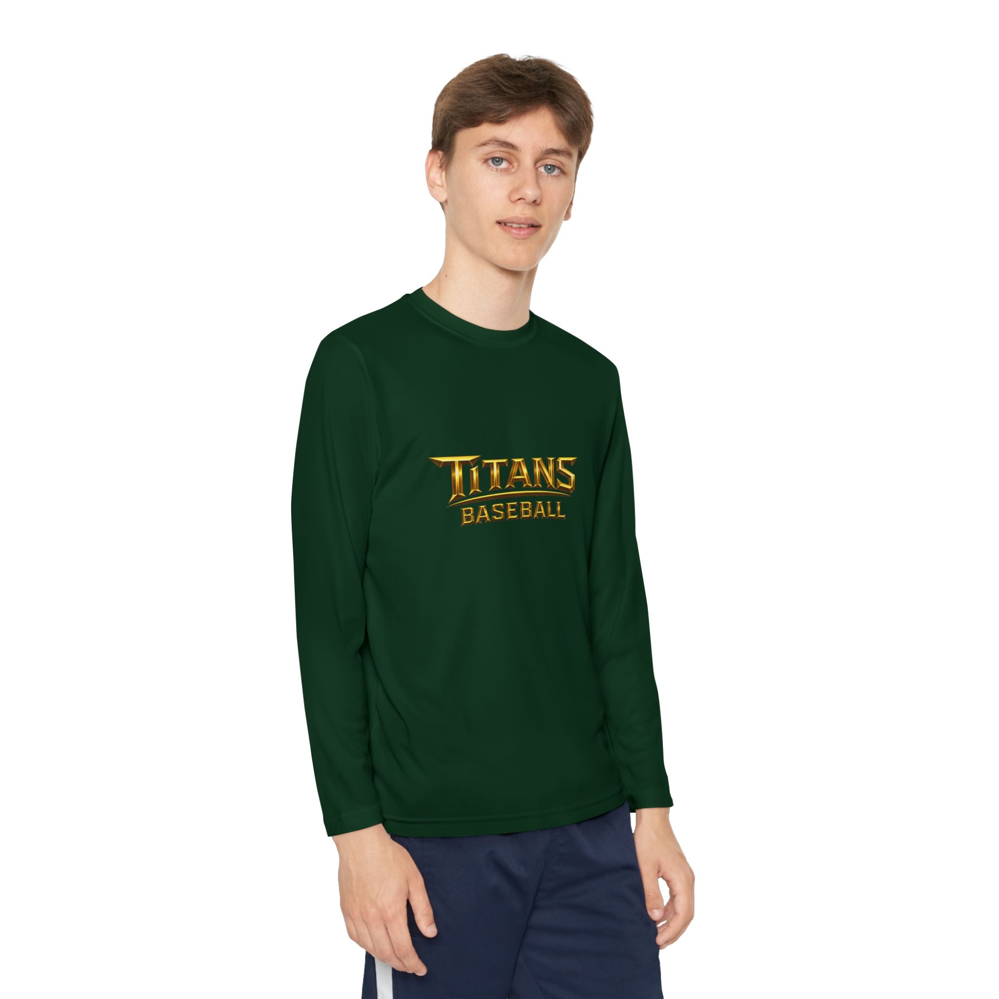 Titans Signature Long Sleeve Tee-Gold Logo