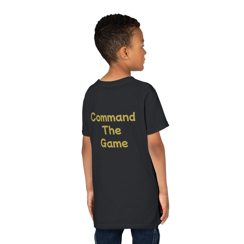 Titans Signature Youth Tee-Gold Logo "Command The Game"