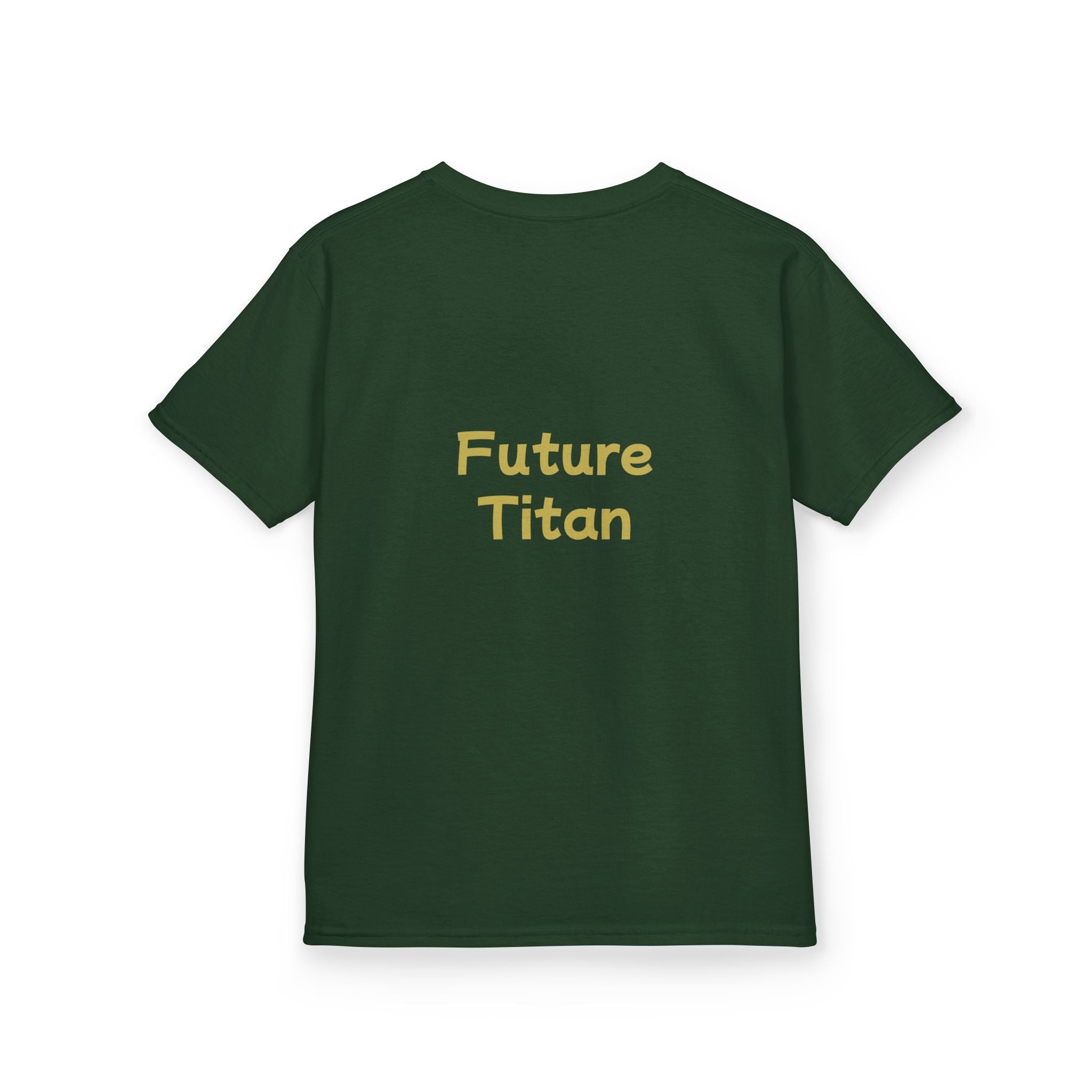 Titans Prime Youth Baseball Tee-Gold 'Future Titan' Back Print