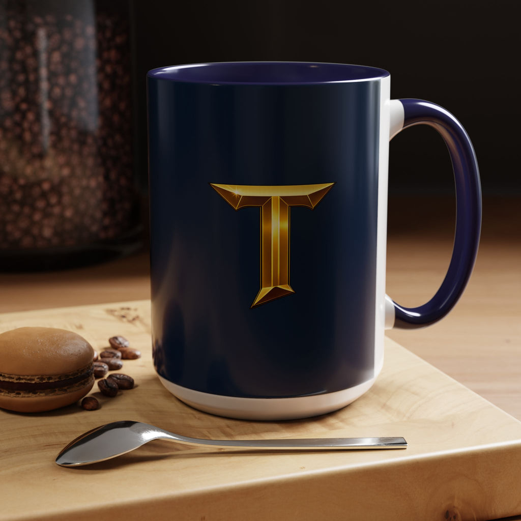 Titans Coffee Mug-Navy Gold T