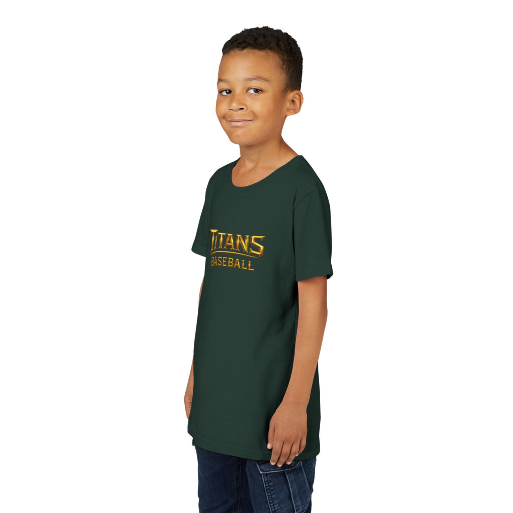 Titans Signature Youth Tee-Gold Logo "Command The Game"