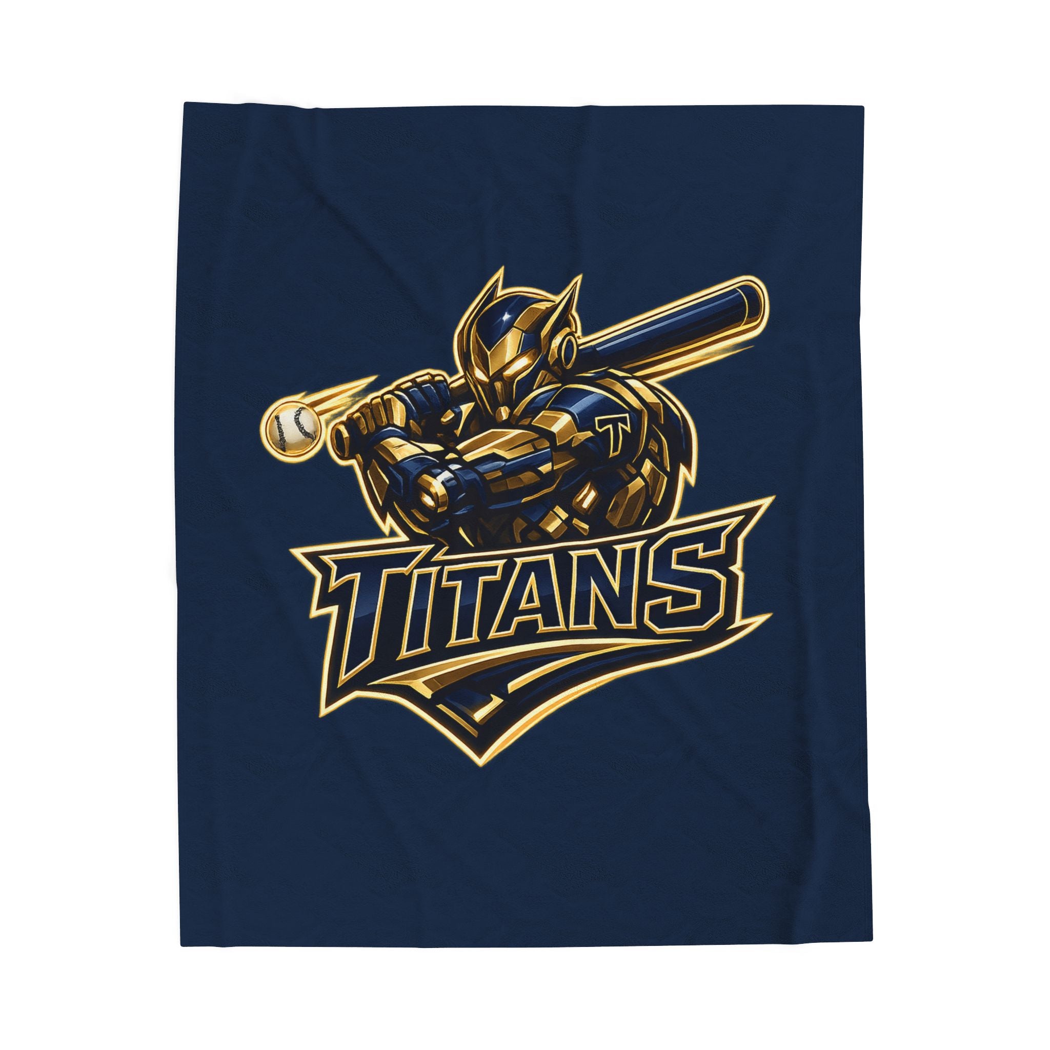 Titans Prime Velveteen Plush Blanket-Navy